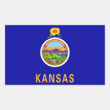 Sticker de Sinalizador do Estado do Kansas