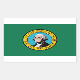 Adesivo Retangular Sticker do Estado de Washington