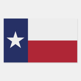 Adesivo Retangular Sticker do Estado do Texas