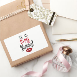 Adesivo Retangular Sticker - É o meu aniversário