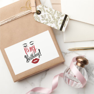 Adesivo Retangular Sticker - É o meu aniversário