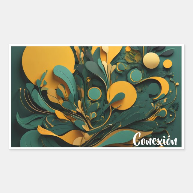 Adesivo Retangular Sticker Grande Arte Biodiversidad Viva Conexión (Frente)