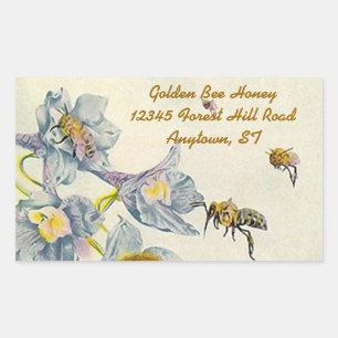 Adesivo Retangular Sticker Honey Beers Morning Glory Flowers