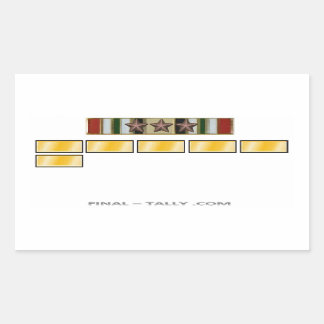 Adesivo Retangular Sticker Iraque 6 meses com 3 Estrela de Campanha