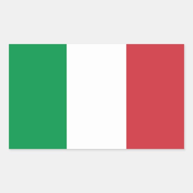 Adesivo Retangular Sticker "Italiaanse vlag". (Frente)