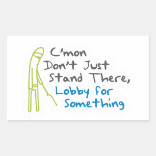 Adesivo Retangular Sticker - Lobby para Algo