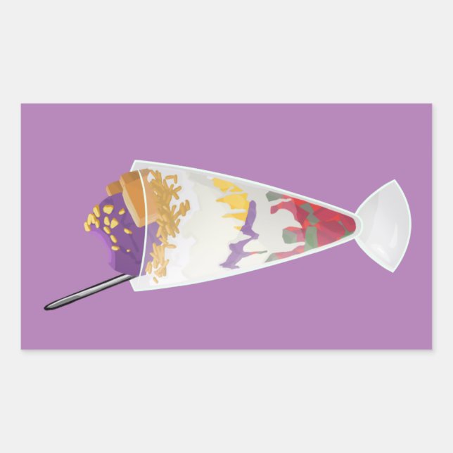 Adesivo Retangular Sticker Pinoy Favoritos Halohalo (Frente)