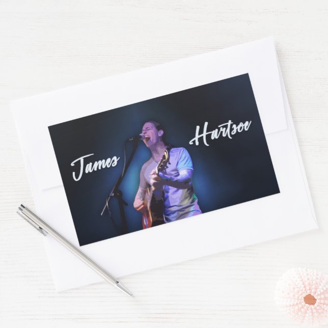 Adesivo Retangular Sticker Sheet - James Hartsoe cantando (Envelope)