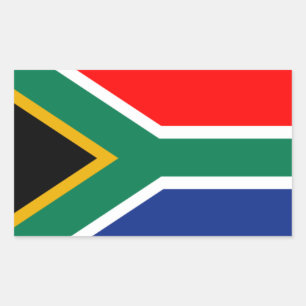 Adesivo Retangular Sticker South African Flag