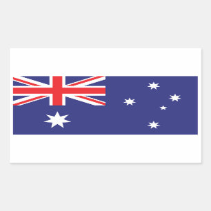 Adesivo Retangular Sticker wirth Australian National Flag
