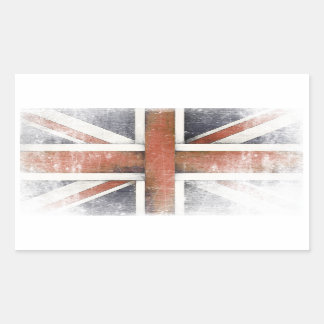 Adesivo Retangular Sticker with Vintage Excelente UK Flag