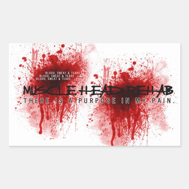 Adesivo Retangular Stickers de reabilitação da cabeça (Frente)