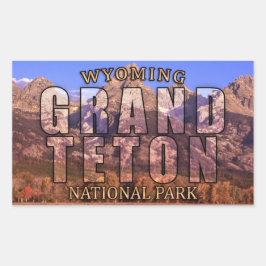 Adesivo Retangular Stickers do Grand Teton National Park