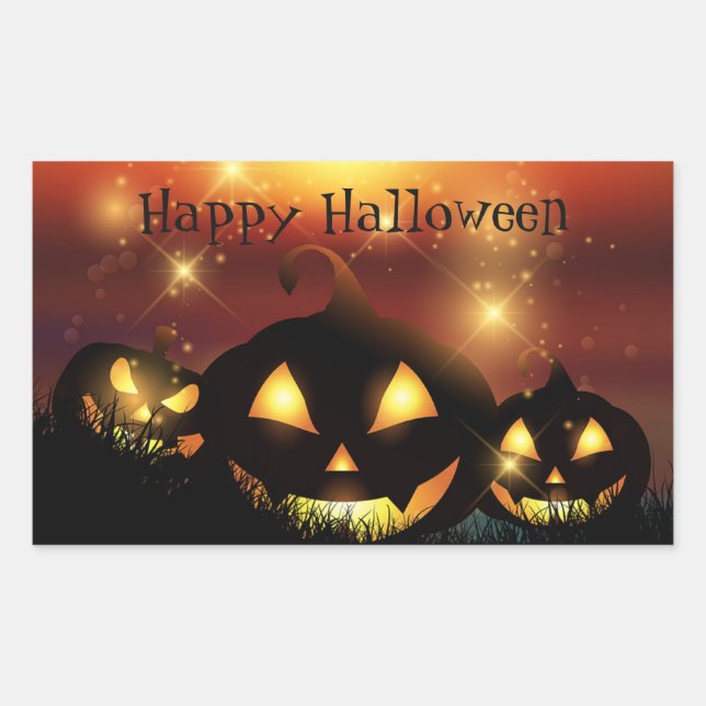 Adesivo Retangular Stickers Halloween (Frente)