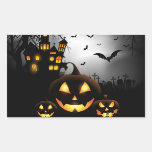 Adesivo Retangular Stickers Halloween