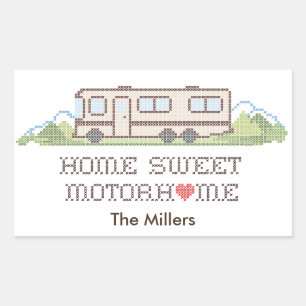 Adesivo Retangular Stickers - Home Sweet Motor Home