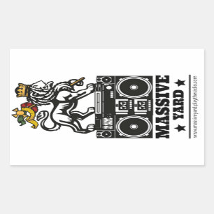 Adesivo Retangular stickers Maciço Yard White Leão Full 2018