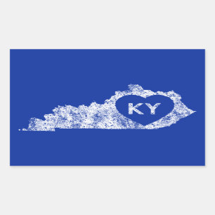 Adesivo Retangular Stickers Usados I Love Kentucky State