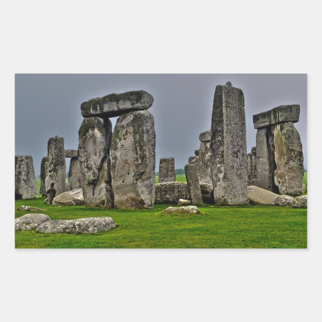 Adesivo Retangular Stonehenge Antigo Local Histórico do Poder (Frente)