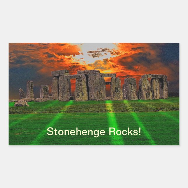 Adesivo Retangular Stonehenge Celtic Standstone Stones na Grã-Bretanh (Frente)