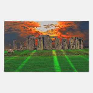 Adesivo Retangular Stonehenge Stones em Pé ao Sol