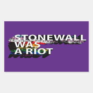 Adesivo Retangular STONEWALL FOI UM T-Shirt RIOT