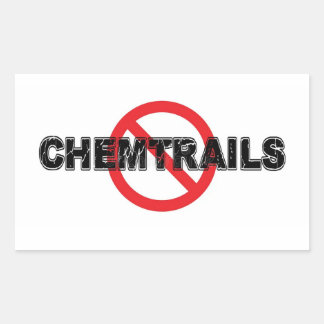 Adesivo Retangular Stop Chemtrails Sticker