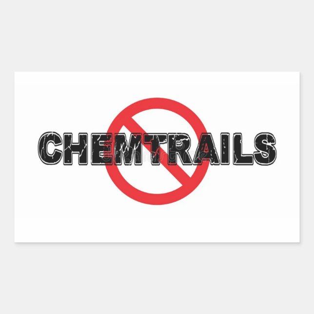 Adesivo Retangular Stop Chemtrails Sticker (Frente)
