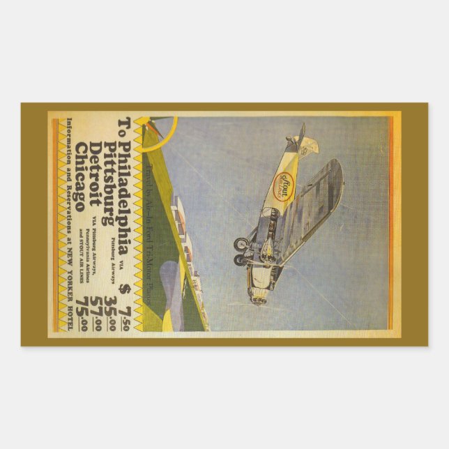 Adesivo Retangular Stout Airlines (Frente)