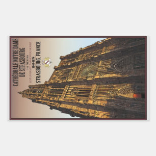 Adesivo Retangular Strasbourg - catedral Notre Dame