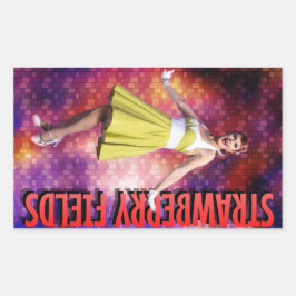 Adesivo Retangular Strawberry Fields High Photo Sticker