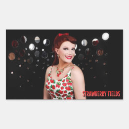 Adesivo Retangular Strawberry Fields Mirror Photo Stickers