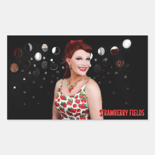 Adesivo Retangular Strawberry Fields Mirror Photo Stickers