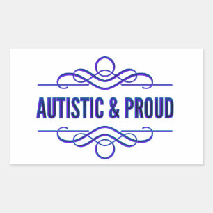 Adesivo Retangular Suavidades autistas e roxas orgulhosas