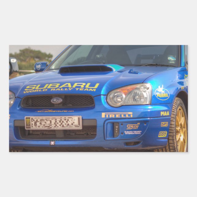 Adesivo Retangular Subaru Impreza STi SWRT Stickers (Frente)