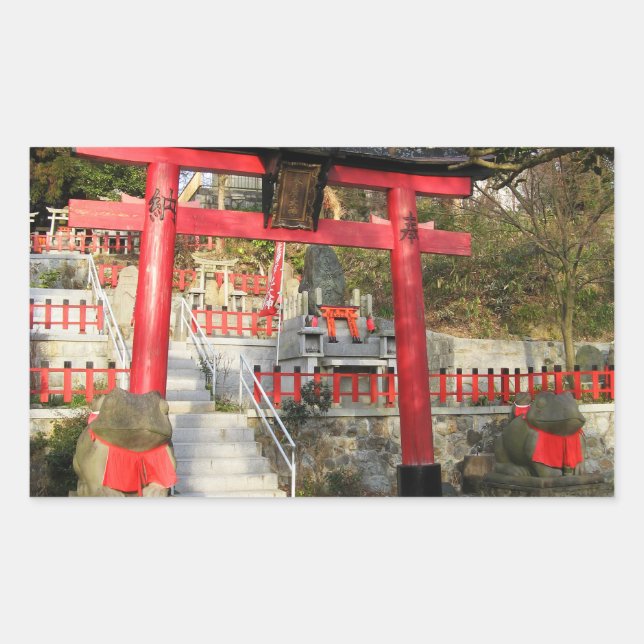 Adesivo Retangular Suehiro Ogami Shrine (Fortune Sapo Shrine) (Frente)