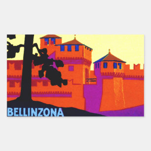Adesivo Retangular suiça Bellinzona 1925