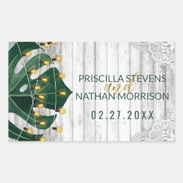 Adesivo Retangular Suiço De Folha De Queijo Luzes Douradas