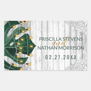 Adesivo Retangular Suiço De Folha De Queijo Luzes Douradas