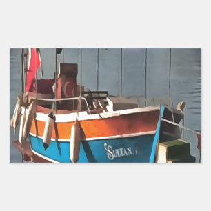 Adesivo Retangular Sultan Taxi Boat Marmaris Arte Náutica