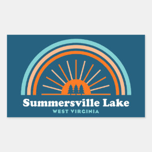 Adesivo Retangular Summersville Lake West Virginia Rainbow