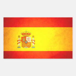 Adesivo Retangular Sun beijou a bandeira da espanha