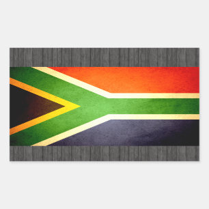Adesivo Retangular Sun beijou a bandeira de África do Sul