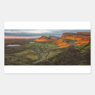 Adesivo Retangular Sunrise nas montanhas Quiraing em Skye, Escócia