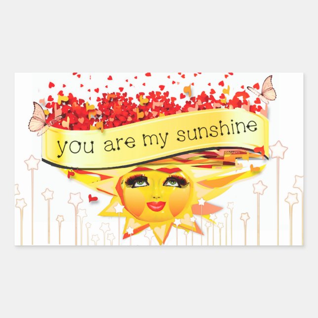 ADESIVO RETANGULAR SUNSHINE KISSES (Frente)