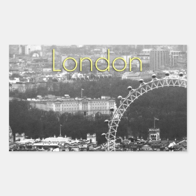 Adesivo Retangular Super! Buckingham Palace Londres (Frente)