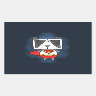 Adesivo Retangular Super Panda