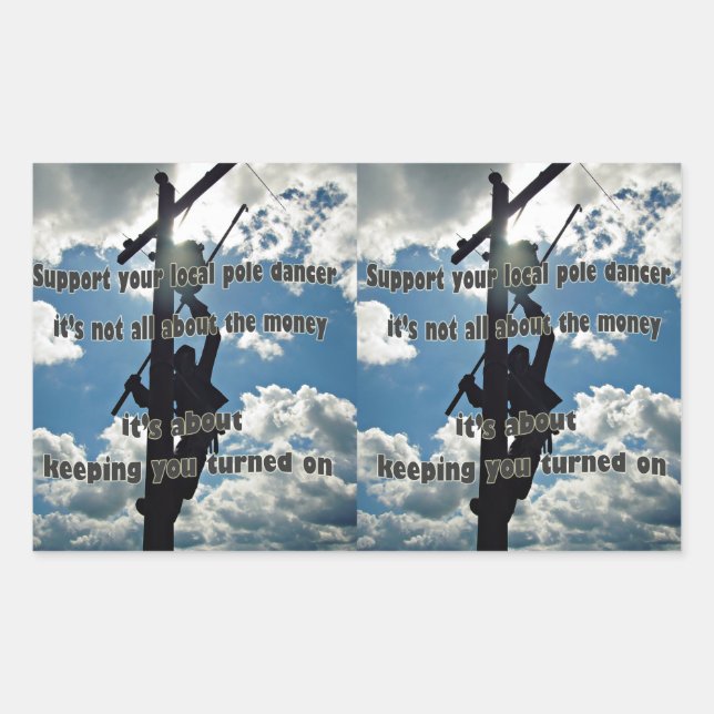 Adesivo Retangular Suporte a seu Lineman (Frente)