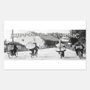 Adesivo Retangular Suporte ao Live Local Music Sticker