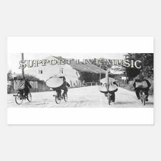 Adesivo Retangular Suporte ao Live Local Music Sticker